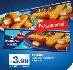 Boningros Cash and Carry Findus Bastoncini di merluzzo offerta