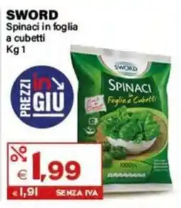 Boningros Cash and Carry Sword spinaci in foglia a cubetti offerta