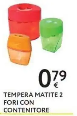 Le Mille Tempera matite 2 fori con contenitore offerta