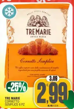 Vicino a te supermercati Tre Marie Cornetto Semplice offerta