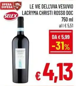 Famila Market Le vie dell'uva vesuvio lacryma christi rosso doc offerta