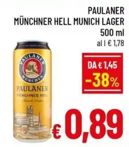 Famila Market Paulaner Münchner Hell offerta
