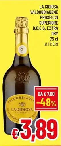 Famila Market Prosecco superiore D.O.C.G. extra dry offerta