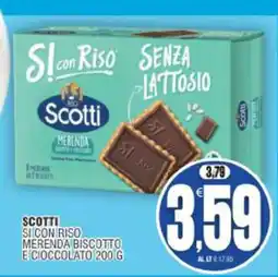 Vicino a te supermercati Scotti si con riso merenda biscotto e cioccolato offerta