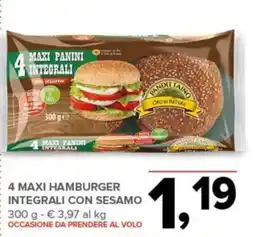 Todis Maxi panini integrali con sesamo Pandittaino offerta