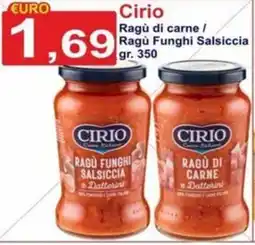 GuMì Supermercati Ragù Funghi Salsiccia Cirio offerta