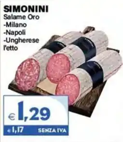 Boningros Cash and Carry Simonini Salame Oro offerta