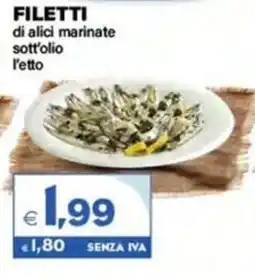 Boningros Cash and Carry Filetti di alici marinate sott'olio offerta