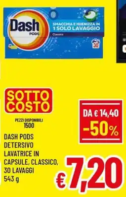 Famila Market Dash Pods Detersivo Lavatrice in Capsule, Classico offerta