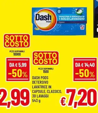 Dash Pods Detersivo Lavatrice in Capsule, Classico