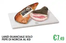 Sugros Lanzi guanciale solo pepe di Norcia offerta