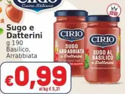Market Ingross Sugo e Datterini Cirio offerta