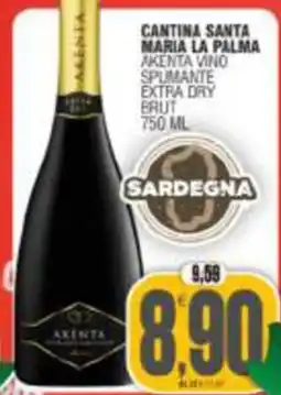 Vicino a te supermercati Cantina Santa Maria La Palma Akenta Vino Spumante Extra Dry Brut offerta