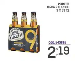 Eurocash Birra 9 Luppoli Poretti offerta