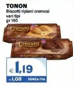 Boningros Cash and Carry Tonon Biscotti ripieni cremosi offerta