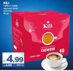 Boningros Cash and Carry Kili Caffè in cialde espresso forte cremoso offerta
