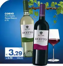 Boningros Cash and Carry Corvo Vino Duetto Rosso/Bianco offerta