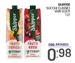 Eurocash Skipper succhi classici vari gusti offerta