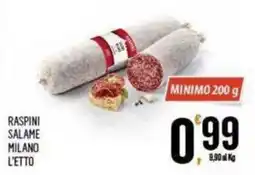 Vibian Raspini salame milano l'etto offerta
