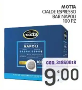 Cialde espresso bar napoli Motta