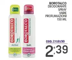 Eurocash Borotalco deodorante spray offerta