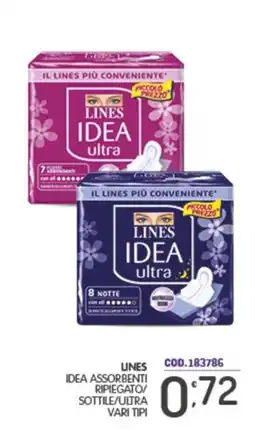 Eurocash Lines idea assorbenti ripiegato/sottile/ultra offerta