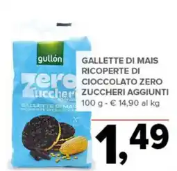 Todis Gallette di mais ricoperte di cioccolato zero zuccheri aggiunti offerta