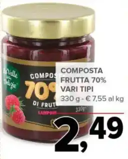 Todis La Valle delle Delizie Composta 70% di frutta lampone offerta