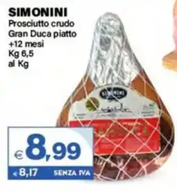 Boningros Cash and Carry Simonini Prosciutto crudo Gran Duca piatto offerta
