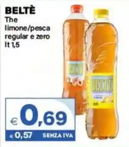 Boningros Cash and Carry Beltè The limone/pesca regular e zero offerta