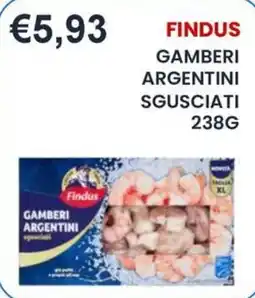 Caramico Findus Gamberi Argentini sgusciati offerta