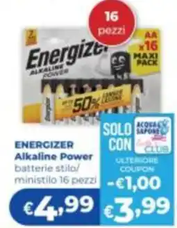 Acqua & Sapone Energizer Alkaline Power batterie offerta