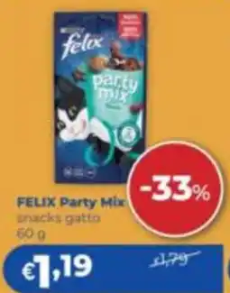 Acqua & Sapone Felix Party Mix snacks gatto offerta