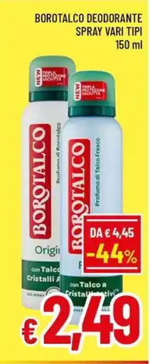 A&O Borotalco deodorante spray offerta