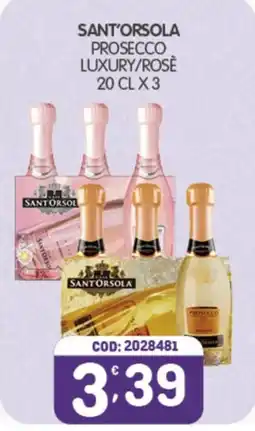 Eurocash Sant'orsola Prosecco Luxury/Rosè offerta