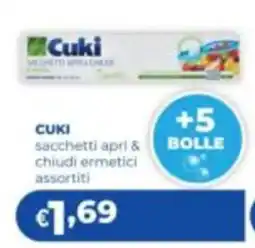 Acqua & Sapone Cuki sacchetti apri & chiudi ermetici assortiti offerta