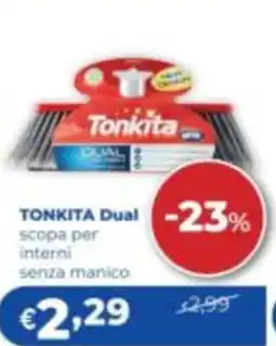 Acqua & Sapone Tonkita Dual scopa per interni senza manico offerta