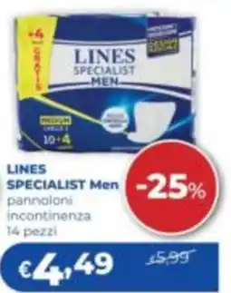 Acqua & Sapone Lines Specialist Men pannoloni incontinenza offerta