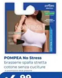 Acqua & Sapone Pompea No Stress brassiere spalla stretta cotone senza cuciture offerta