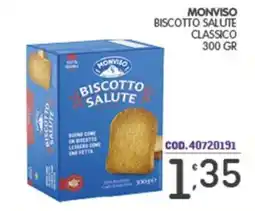 Eurocash Monviso biscotto salute classico offerta