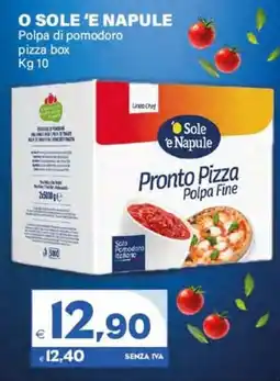 Boningros Cash and Carry O Sole 'e Napule Polpa di pomodoro pizza box offerta