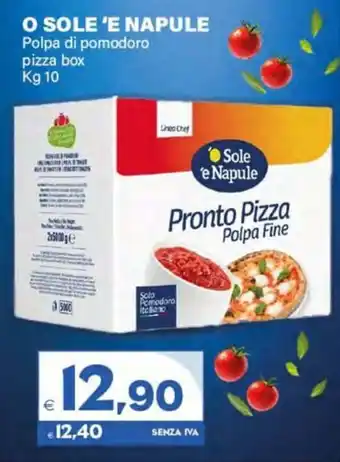 O Sole 'e Napule Polpa di pomodoro pizza box