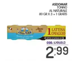 Eurocash Asdomar tonno al naturale offerta