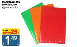 Tigros Maxi quaderno monocromo offerta