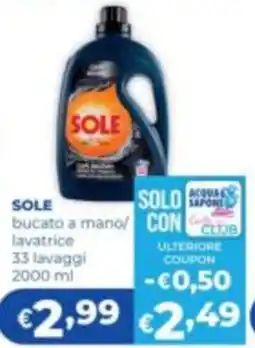 Acqua & Sapone Sole bucato a mano/lavatrice offerta
