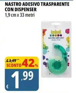 Tigros Nastro adesivo trasparente con dispenser offerta