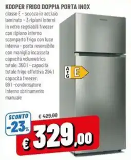 A&O Kooper frigo doppia porta inox offerta