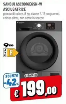 A&O Sansui asciugatrice offerta