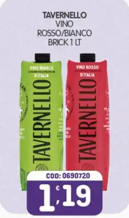 Eurocash Tavernello vino rosso/bianco offerta