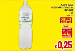 Famila Market Maniva acqua oligominerale alcalina naturale offerta